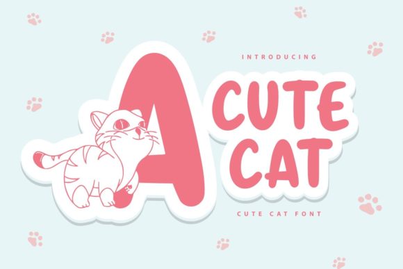 Cute Cat: The Playful Display Font for Modern Web Design