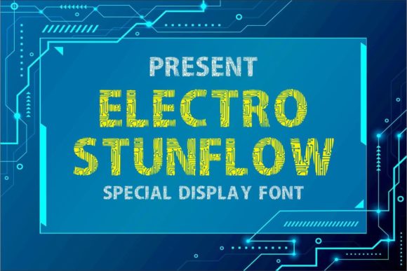 Electro Stunflow: The Electronic Skeleton Display Font for Bold Branding
