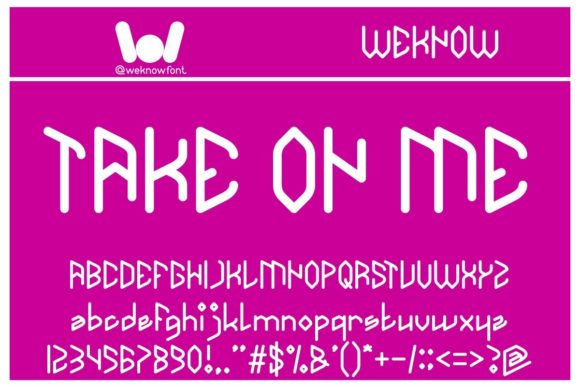 Take on Me: A Quirky Display Font for Bold Brand Identity